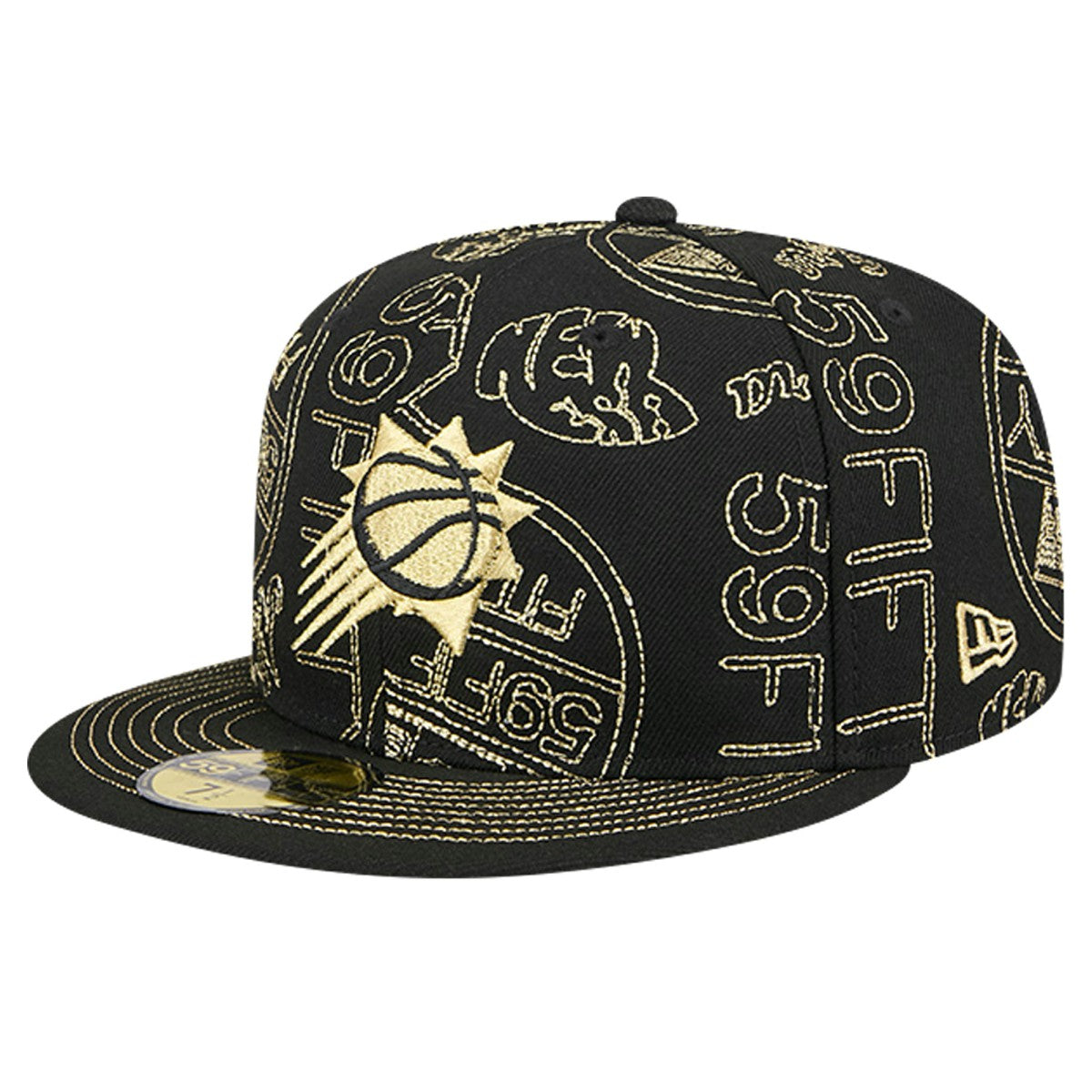 Phoenix Suns 59FIFTY Day Allover Print Stencil Fitted Hat Black | New Era outlet