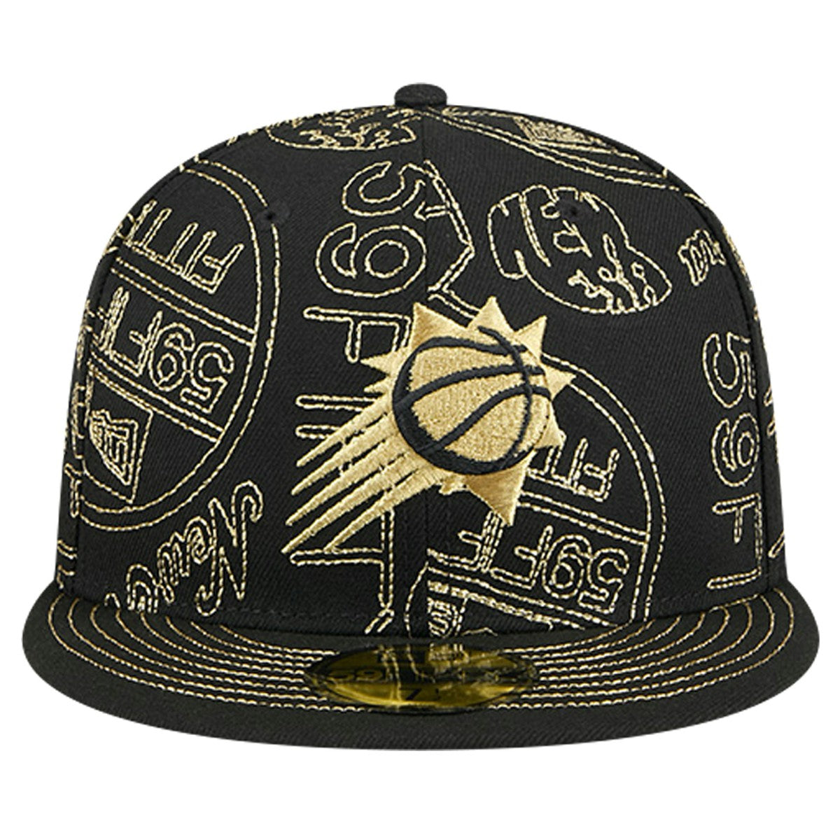 Phoenix Suns 59FIFTY Day Allover Print Stencil Fitted Hat Black | New Era outlet