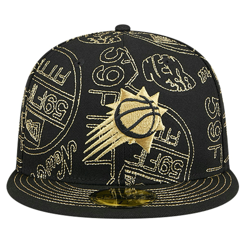 Phoenix Suns 59FIFTY Day Allover Print Stencil Fitted Hat Black | New Era outlet