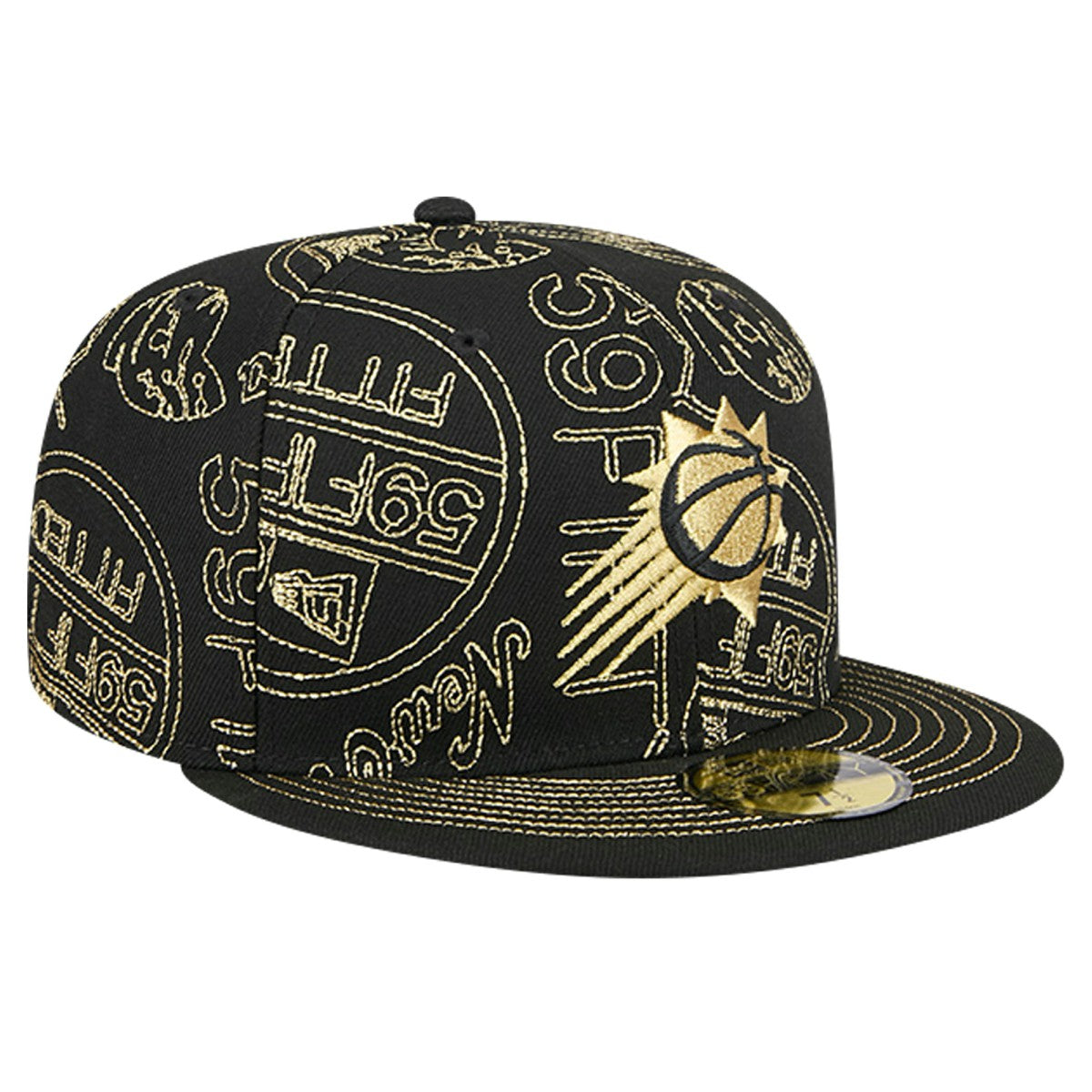 Phoenix Suns 59FIFTY Day Allover Print Stencil Fitted Hat Black | New Era outlet