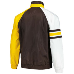 San Diego Padres Starter Elite Raglan Half-Zip Jacket - Brown/Gold - MLB Sale