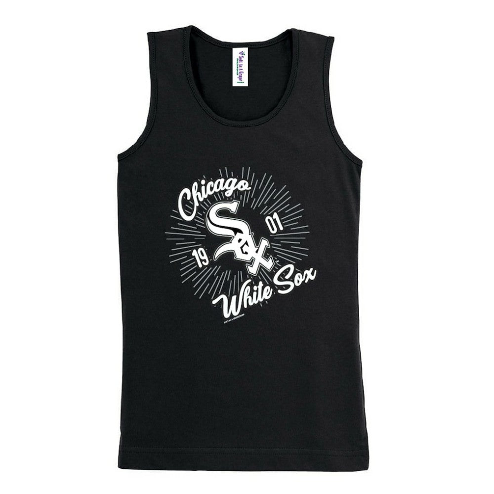 Chicago White Sox Soft as a Grape Girls Youth Tank Top - Black - MLB Sale