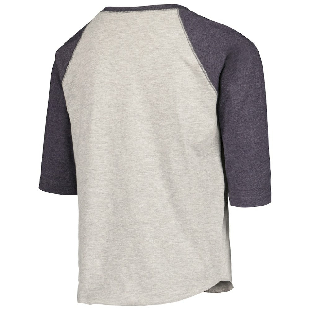 Atlanta Braves Soft as a Grape Youth Raglan 3/4 Sleeve T-Shirt - Heather Gray - MLB Discount