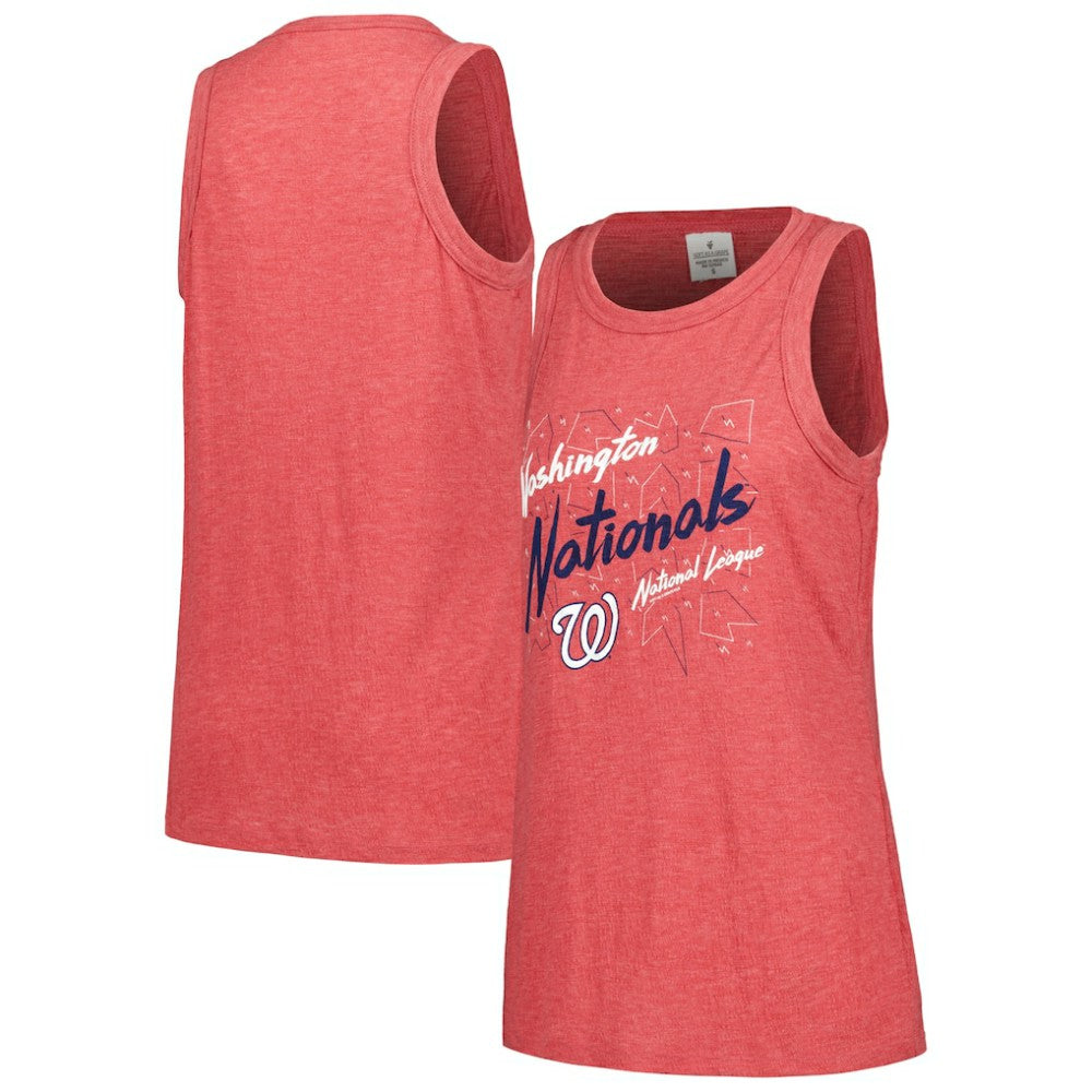 Washington Nationals Soft as a Grape Women's Gauze High Neck Tank Top - Red - MLB Discount