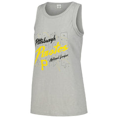Pittsburgh Pirates Soft as a Grape Women's Gauze High Neck Tank Top - Gray - MLB Sale