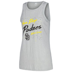 San Diego Padres Soft as a Grape Women's Gauze High Neck Tank Top - Gray - MLB Online