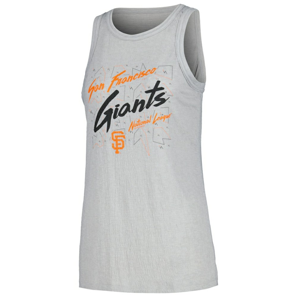 San Francisco Giants Soft as a Grape Women's Gauze High Neck Tank Top - Gray - MLB on Sale