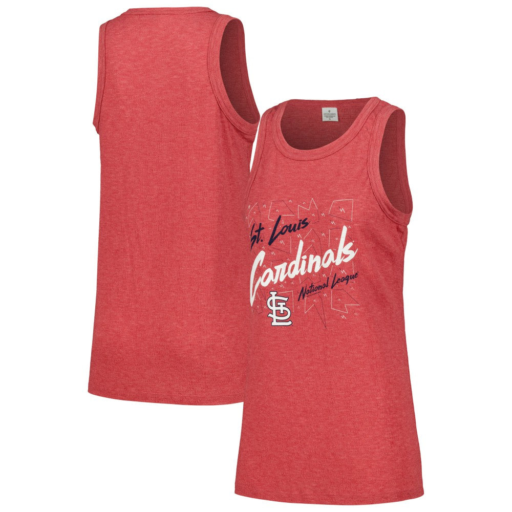 St. Louis Cardinals Soft as a Grape Women's Gauze High Neck Tank Top - Red - MLB Online