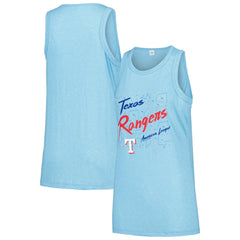 Texas Rangers Soft as a Grape Women's Gauze High Neck Tank Top - Light Blue - MLB Lifestyle