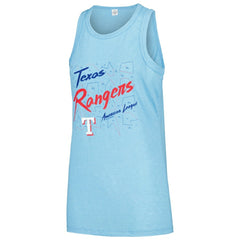 Texas Rangers Soft as a Grape Women's Gauze High Neck Tank Top - Light Blue - MLB Lifestyle
