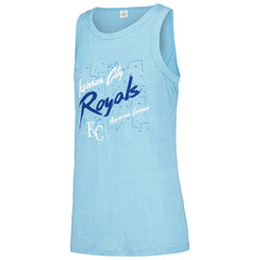 Kansas City Royals Soft as a Grape Women's Gauze High Neck Tank Top - Light Blue - MLB Sale