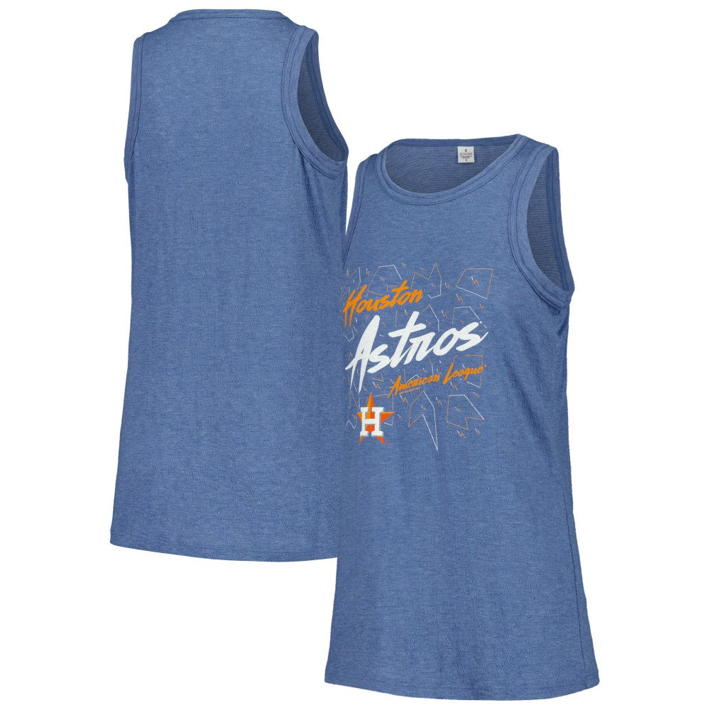 Houston Astros Soft as a Grape Women's Gauze High Neck Tank Top - Navy - MLB Sale