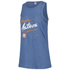 Houston Astros Soft as a Grape Women's Gauze High Neck Tank Top - Navy - MLB Sale