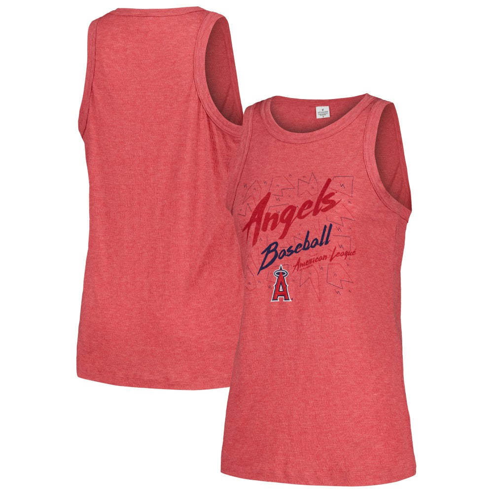 Los Angeles Angels Soft as a Grape Women's Gauze High Neck Tank Top - Red - MLB Online