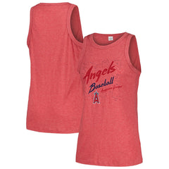Los Angeles Angels Soft as a Grape Women's Gauze High Neck Tank Top - Red - MLB Online