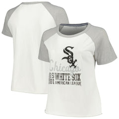 Chicago White Sox Soft as a Grape Women's Plus Size Baseball Raglan T-Shirt - White - MLB Discount