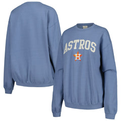 Houston Astros Soft as a Grape Women's Pigment Dye Pullover Sweatshirt - Navy - MLB on Sale