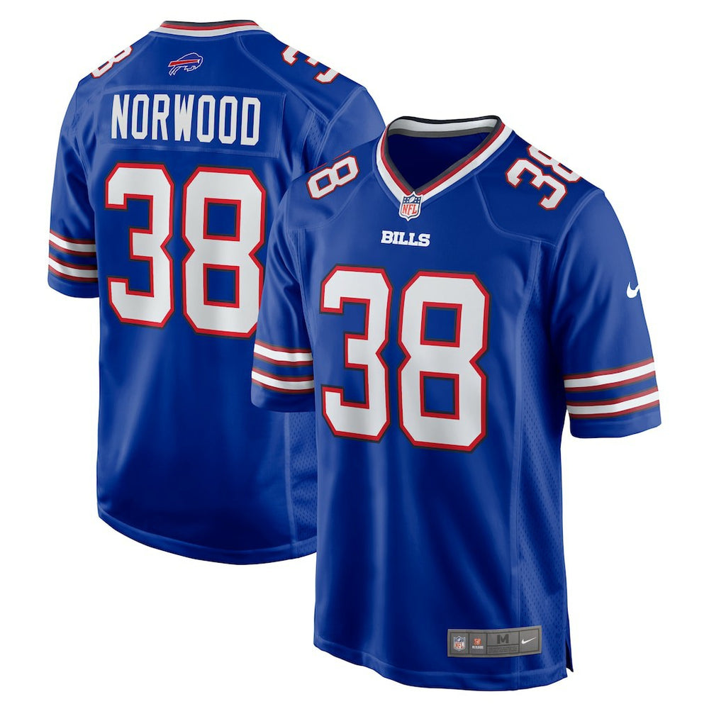 Nike Tre Norwood Buffalo Bills Team Game Jersey Royal