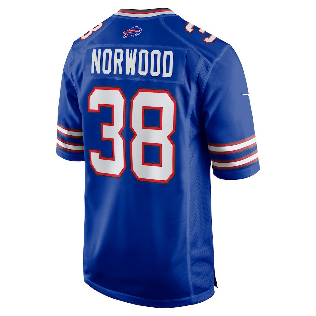 Nike Tre Norwood Buffalo Bills Team Game Jersey Royal
