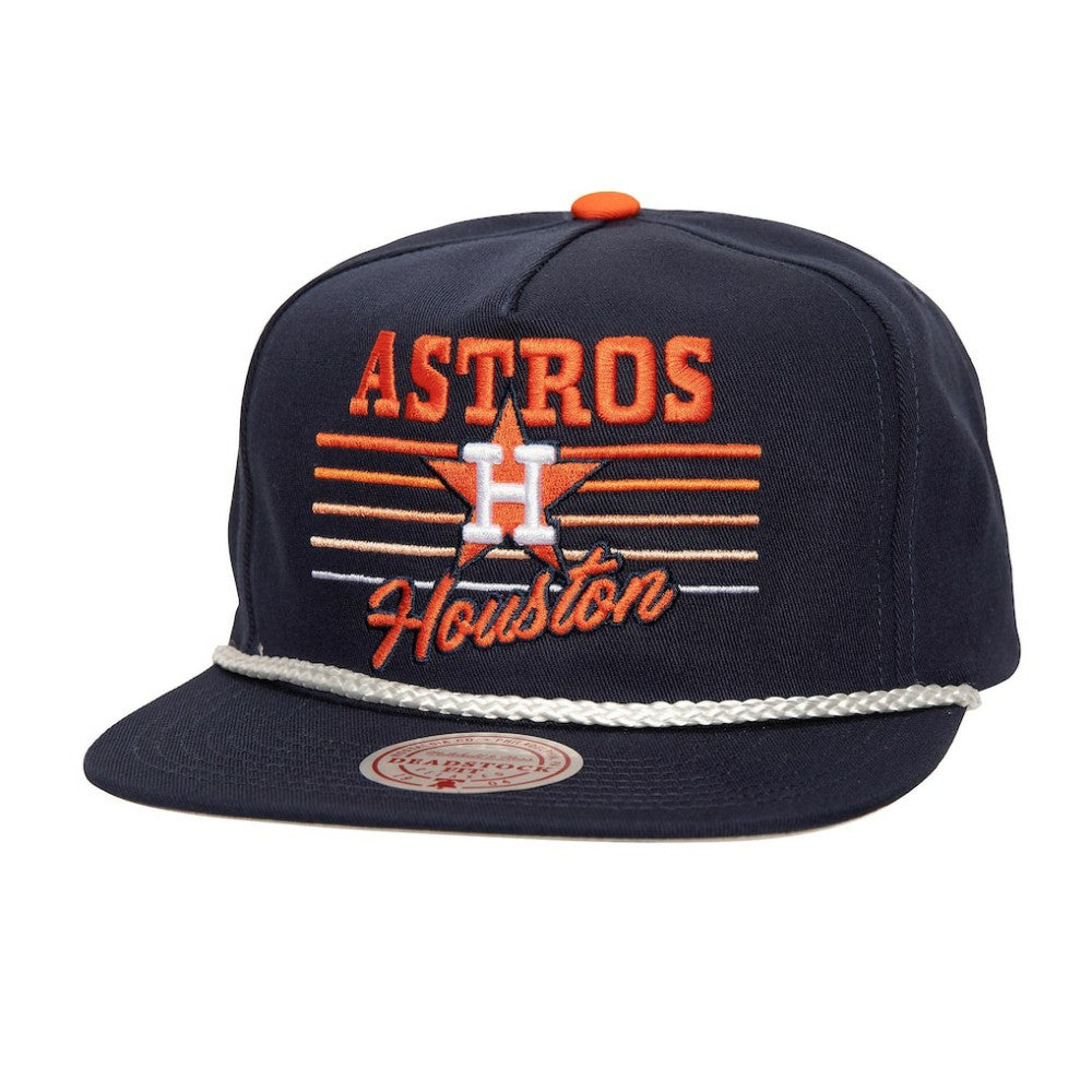 Houston Astros Mitchell & Ness  Radiant Lines Deadstock Snapback Hat - Navy - Mitchell & Ness Discount