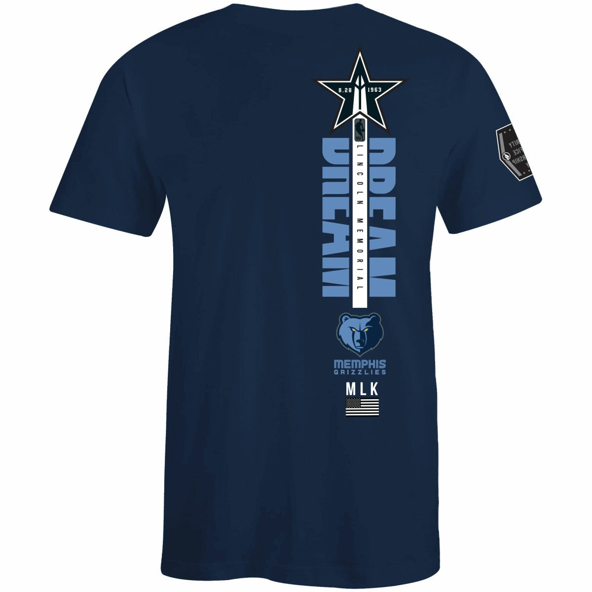 Memphis Grizzlies FISLL x Black History Collection Unisex T-Shirt - Navy