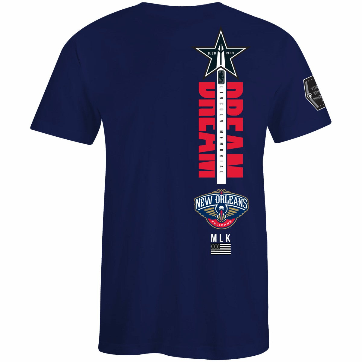 New Orleans Pelicans FISLL x Black History Collection Unisex T-Shirt - Navy