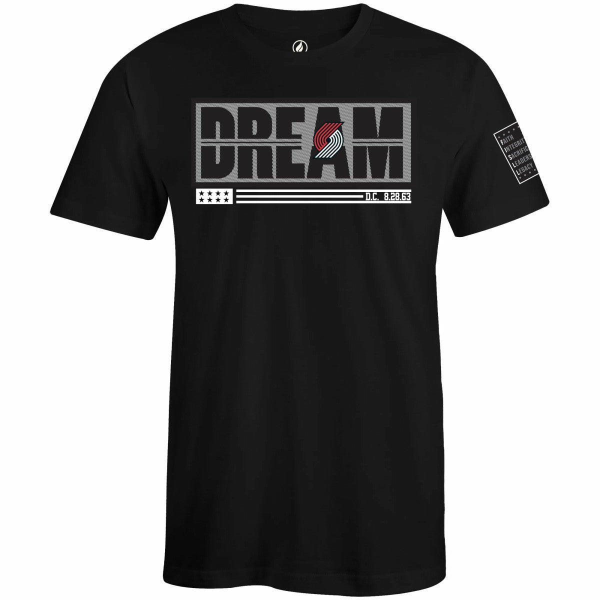 Portland Trail Blazers FISLL x Black History Collection Unisex T-Shirt - Black