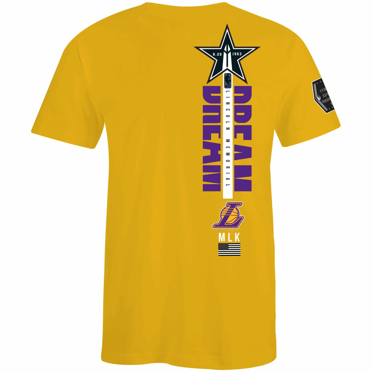Los Angeles Lakers FISLL x Black History Collection Unisex T-Shirt - Gold