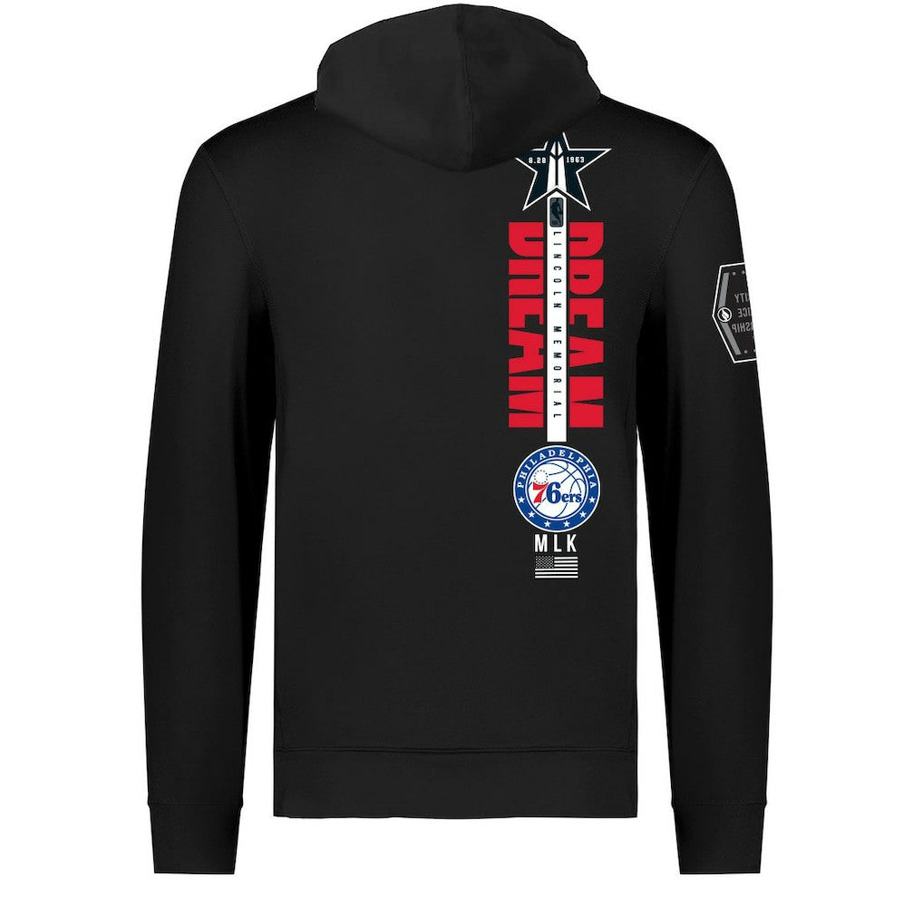 Philadelphia 76ers FISLL x Black History Collection Unisex Pullover Hoodie - Black