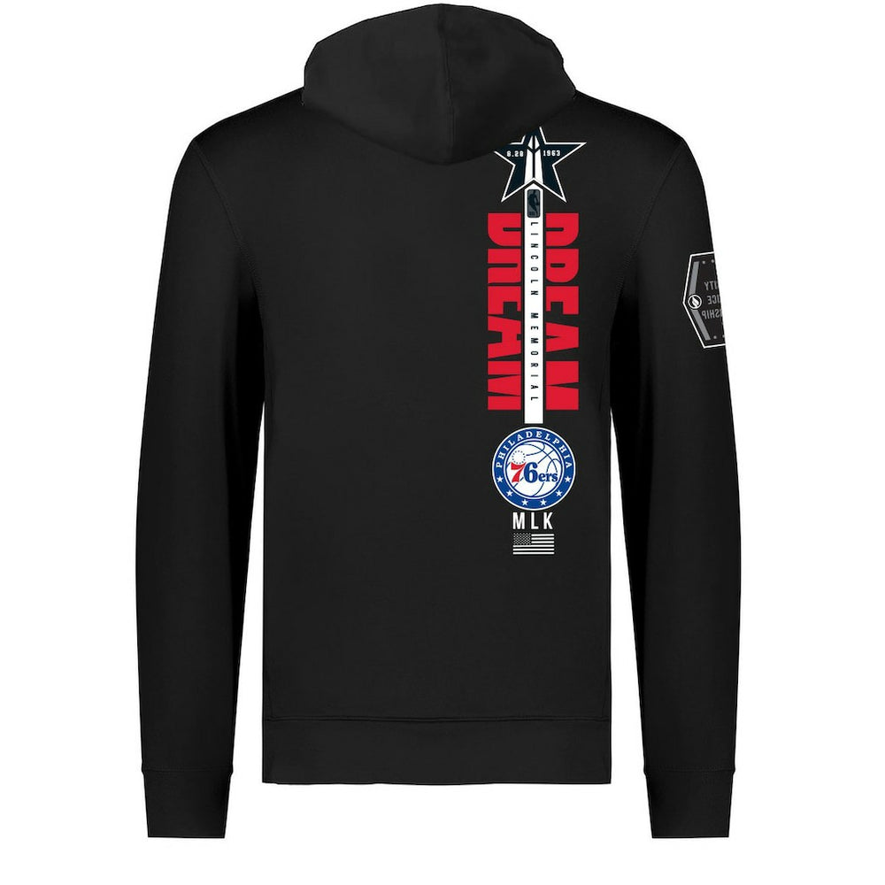 Philadelphia 76ers FISLL x Black History Collection Unisex Pullover Hoodie - Black