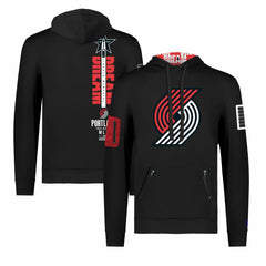 Portland Trail Blazers FISLL x Black History Collection Unisex Pullover Hoodie - Black