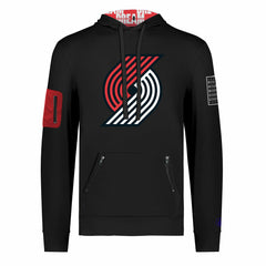 Portland Trail Blazers FISLL x Black History Collection Unisex Pullover Hoodie - Black