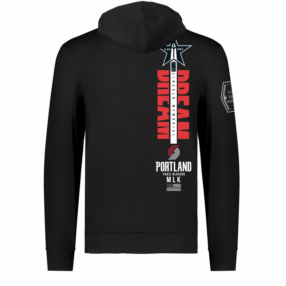 Portland Trail Blazers FISLL x Black History Collection Unisex Pullover Hoodie - Black