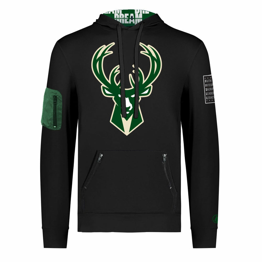 Milwaukee Bucks FISLL x Black History Collection Unisex Pullover Hoodie - Black
