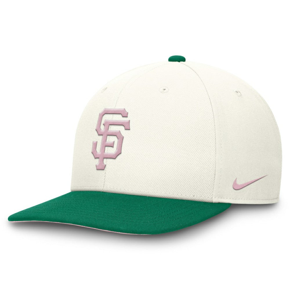 San Francisco Giants Nike Sail Pro Performance Snapback Hat - Cream/Green - Nike on Sale