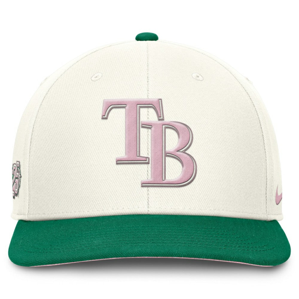 Tampa Bay Rays Nike Sail Pro Performance Snapback Hat - Cream/Green - Nike Online