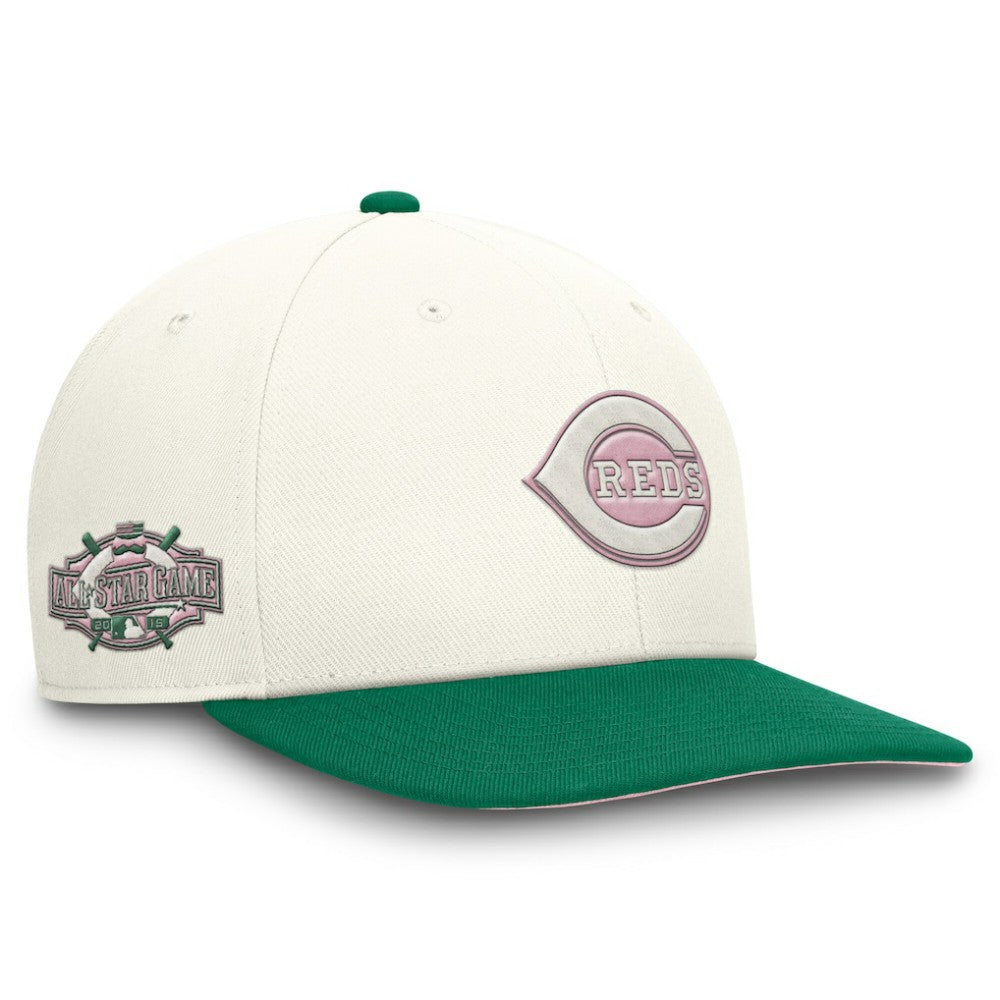 Cincinnati Reds Nike Sail Pro Performance Snapback Hat - Cream/Green - Nike Online