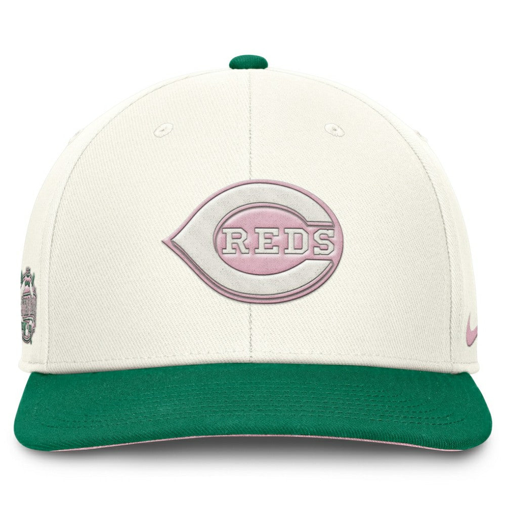 Cincinnati Reds Nike Sail Pro Performance Snapback Hat - Cream/Green - Nike Online