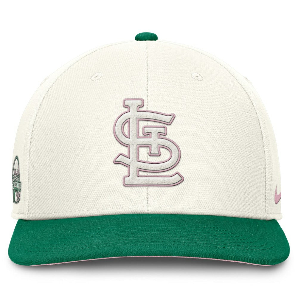 St. Louis Cardinals Nike Sail Pro Performance Snapback Hat - Cream/Green - Nike Discount