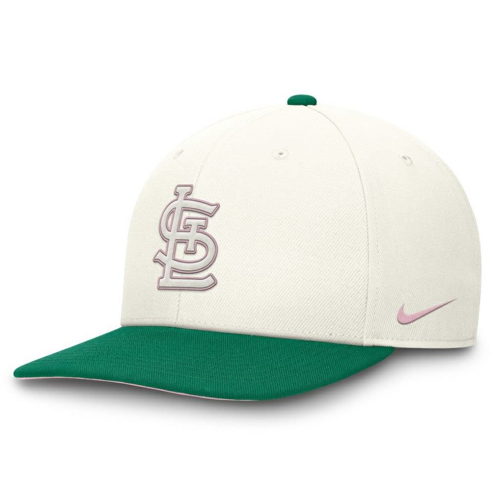 St. Louis Cardinals Nike Sail Pro Performance Snapback Hat - Cream/Green - Nike Discount