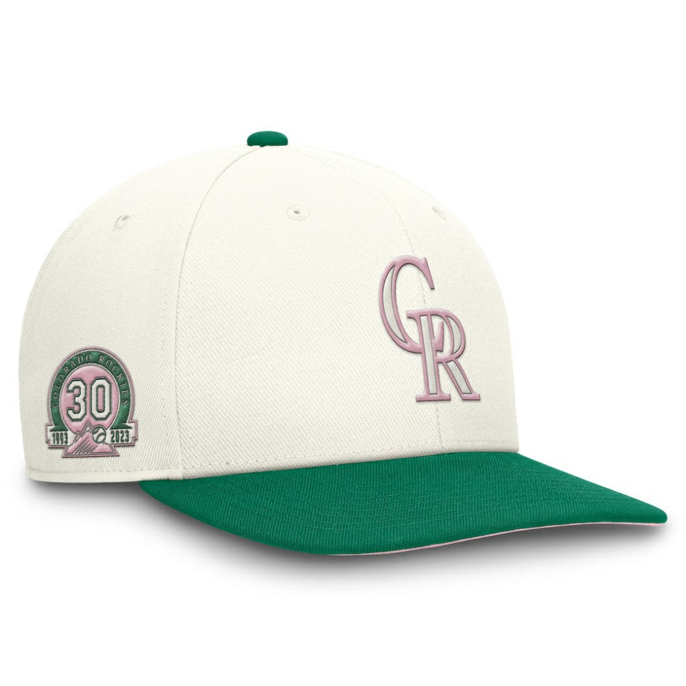 Colorado Rockies Nike Sail Pro Performance Snapback Hat - Cream/Green - Nike Discount