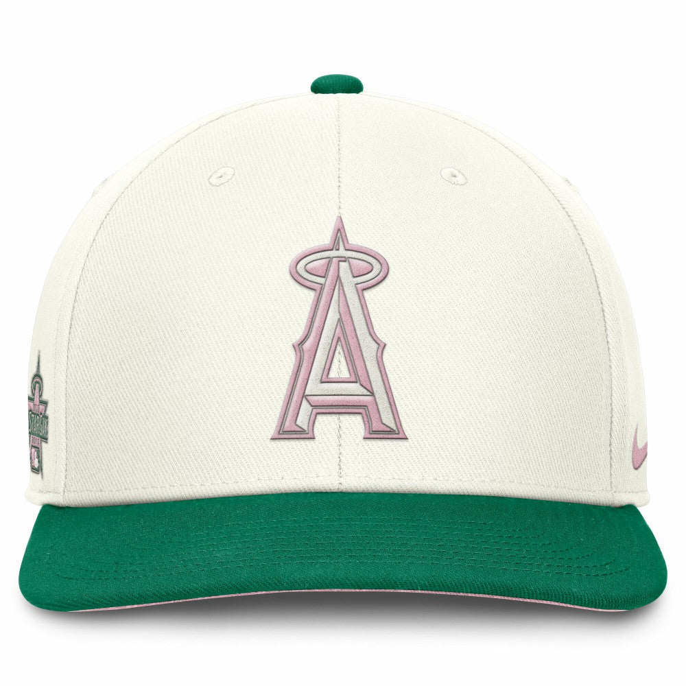 Los Angeles Angels Nike Sail Pro Performance Snapback Hat - Cream/Green - Nike Sale