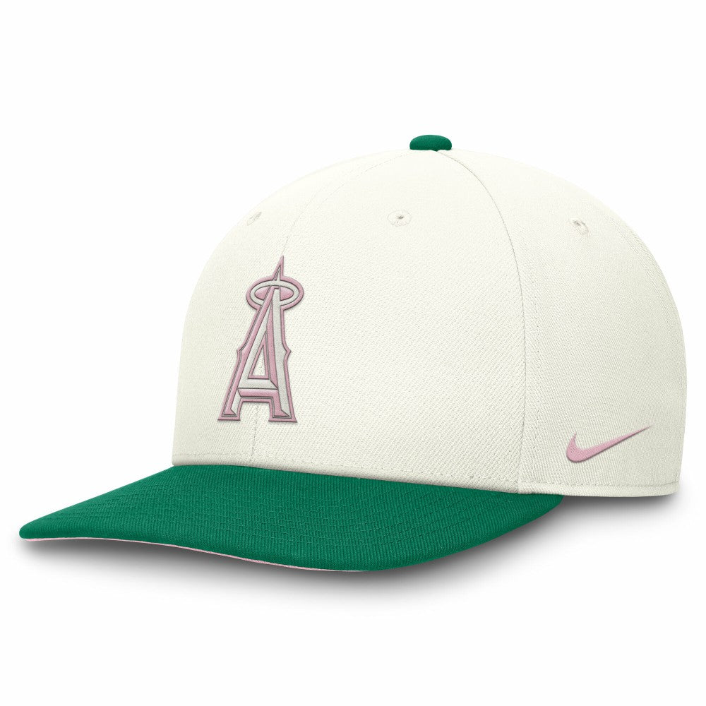 Los Angeles Angels Nike Sail Pro Performance Snapback Hat - Cream/Green - Nike Sale