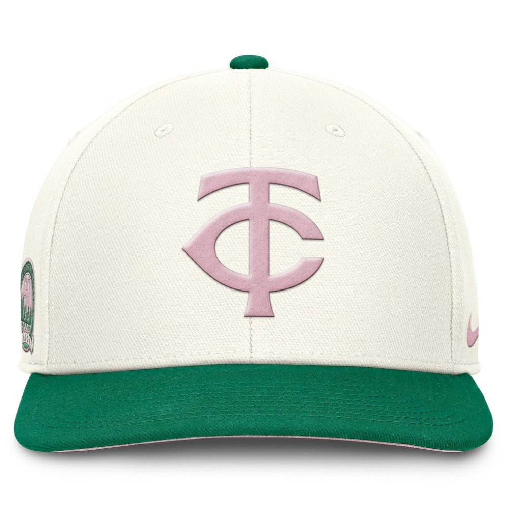 Minnesota Twins Nike Sail Pro Performance Snapback Hat - Cream/Green - Nike Lifestyle