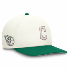 Cleveland Guardians Nike Sail Pro Performance Snapback Hat - Cream/Green - Nike Lifestyle