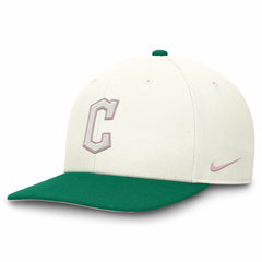 Cleveland Guardians Nike Sail Pro Performance Snapback Hat - Cream/Green - Nike Lifestyle