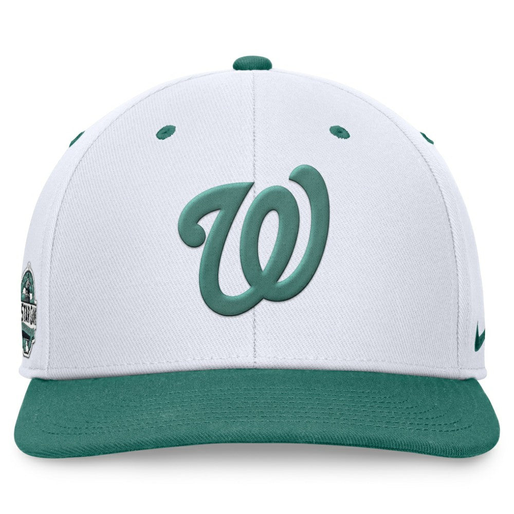 Washington Nationals Nike Bicoastal Two-Tone Pro Performance Snapback Hat - White/Green - Nike Online
