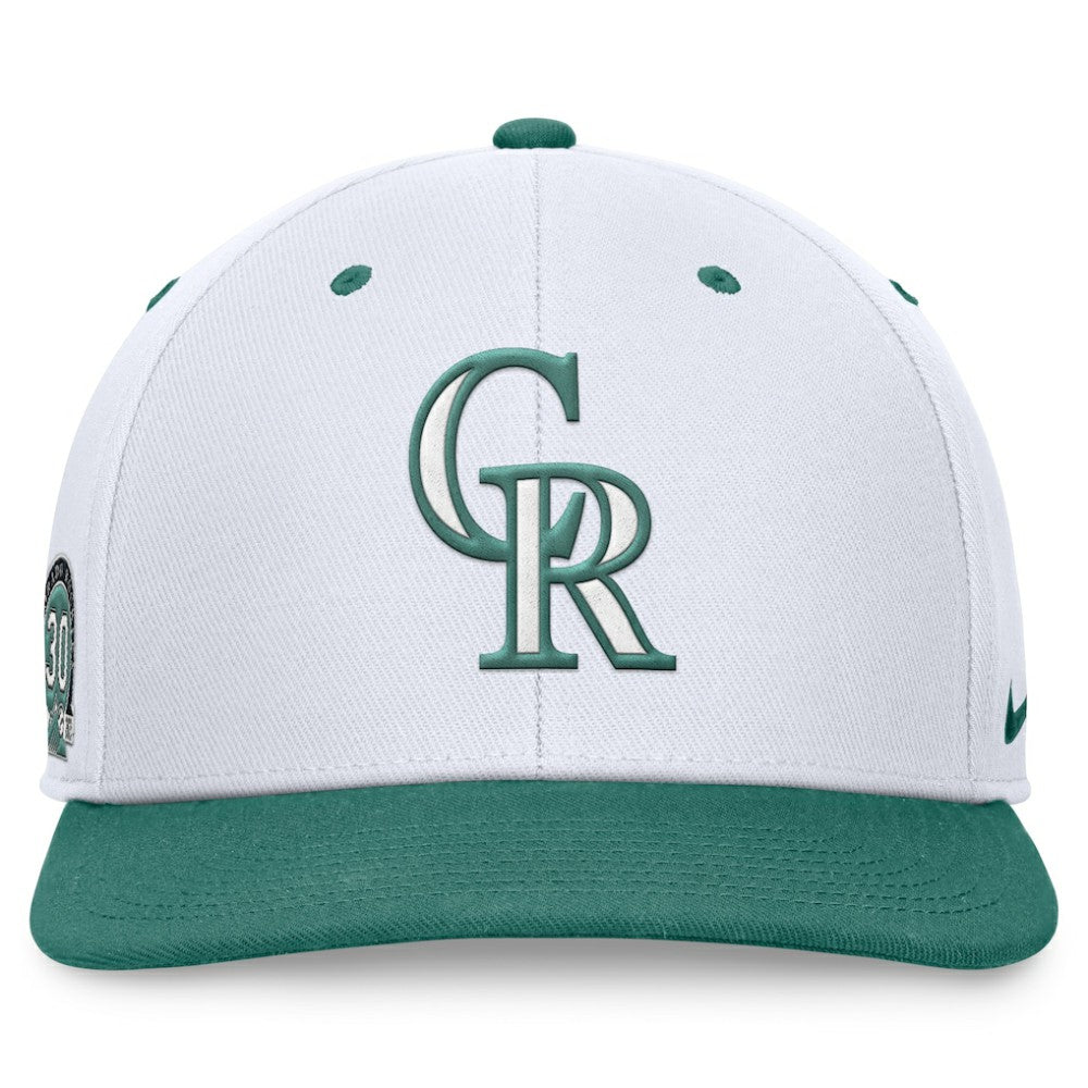 Colorado Rockies Nike Bicoastal Two-Tone Pro Performance Snapback Hat - White/Green - Nike Discount