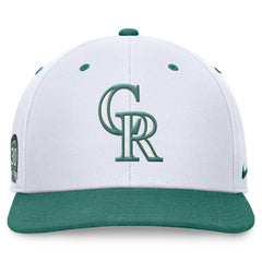 Colorado Rockies Nike Bicoastal Two-Tone Pro Performance Snapback Hat - White/Green - Nike Discount