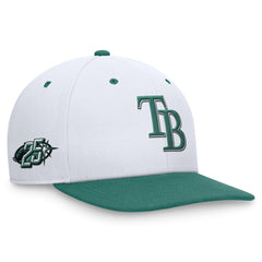 Tampa Bay Rays Nike Bicoastal Two-Tone Pro Performance Snapback Hat - White/Green - Nike on Sale